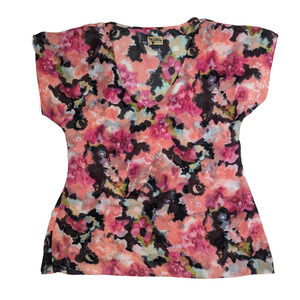 Show Me Your MuMu Abstract Print Sheer Top